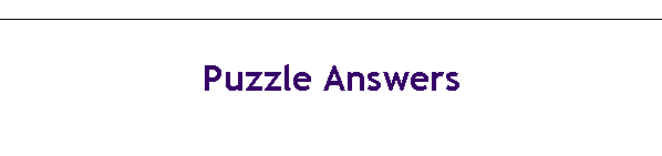 Puzzle Answers